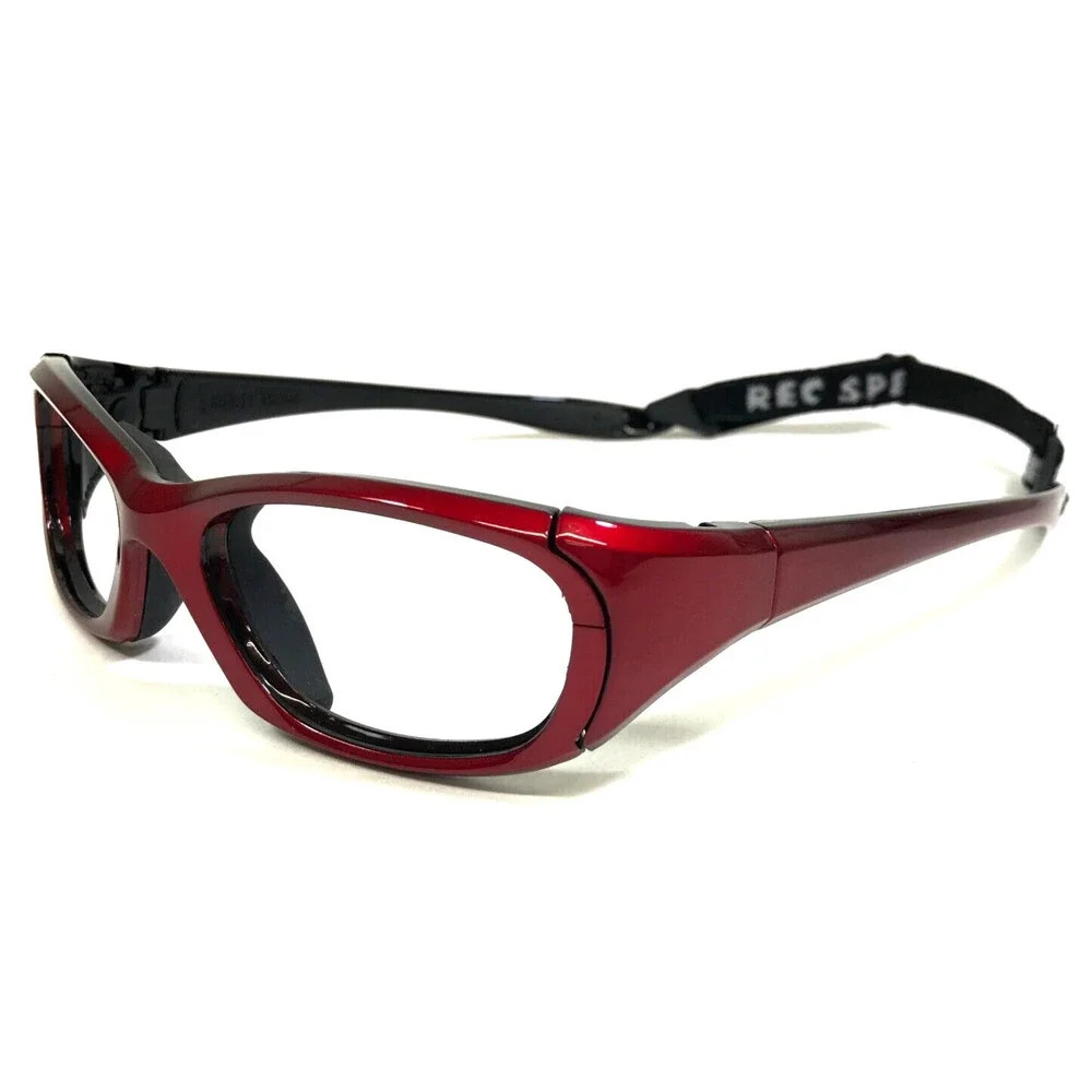 Rec Specs Maxx Athletic Goggles Frames MX-30 #1 Black Polished Red 53-17-130